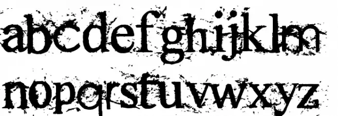 Rugged type 字体 小写