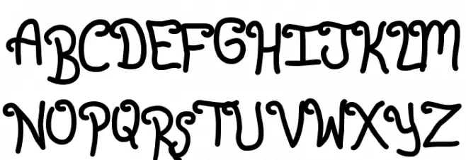 Rugrats Font UPPERCASE