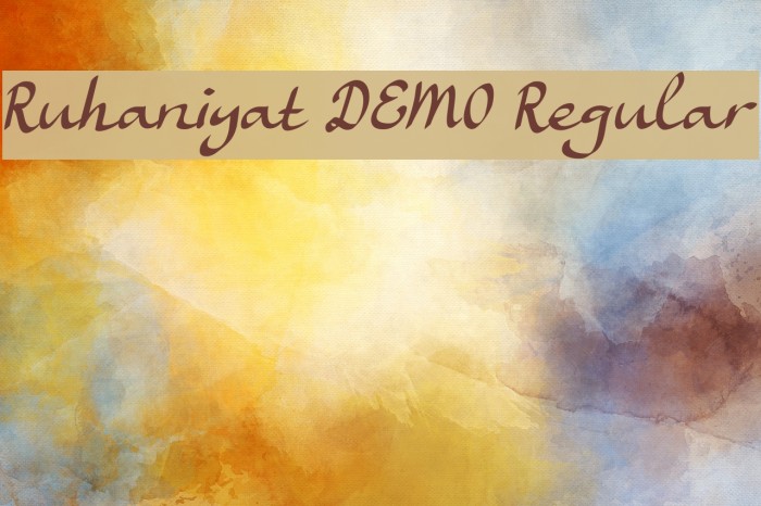 Ruhaniyat DEMO Regular Polices examples