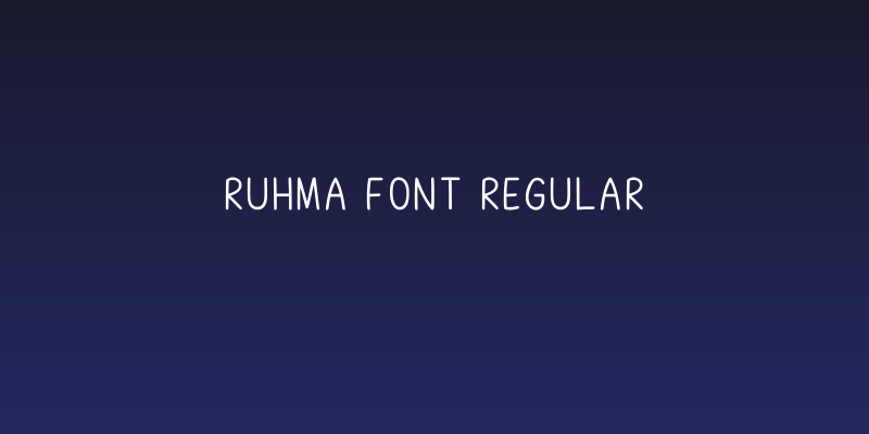 Ruhma Font Regular Social Header