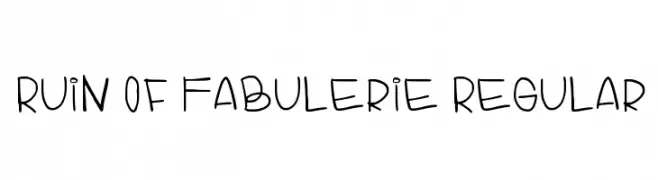 Ruin Of Fabulerie Regular  免费字体下载