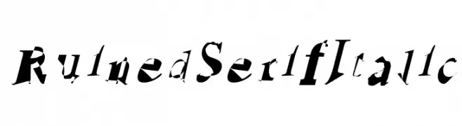 Ruined Serif Italic  font caratteri gratis