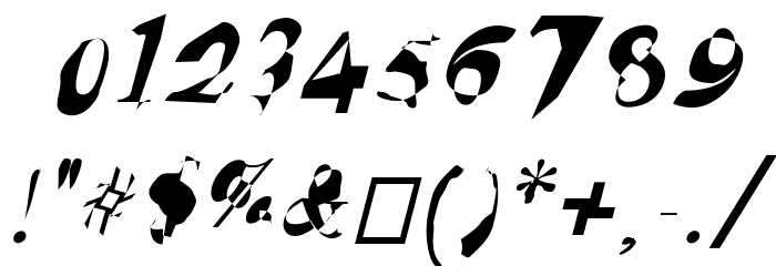 Ruined Serif Italic Font OTHER CHARS