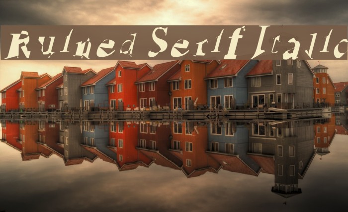 Ruined Serif Italic Font examples