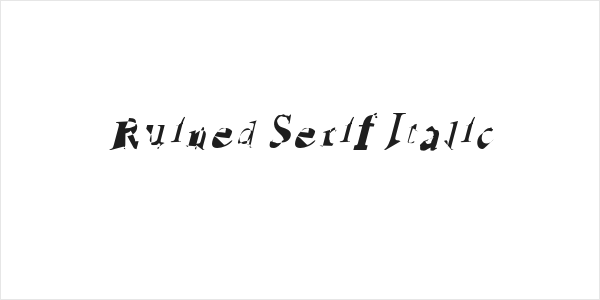 Ruined Serif Italic Logo