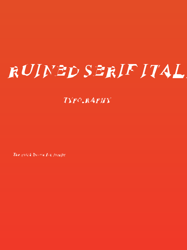 Ruined Serif Italic Poster