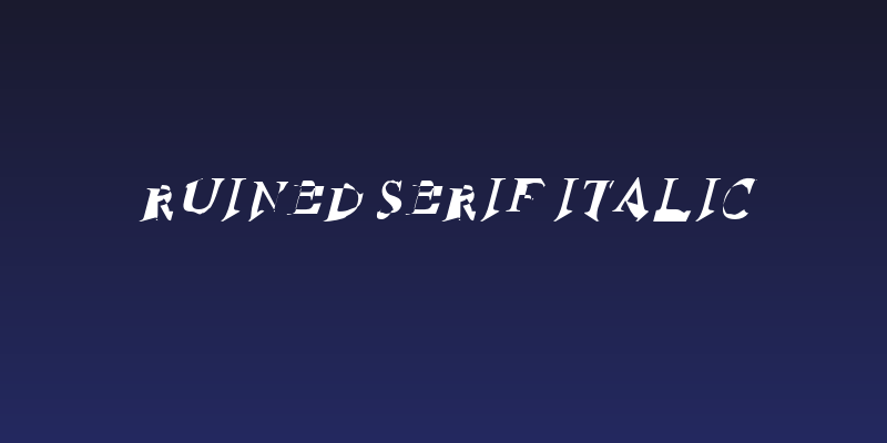 Ruined Serif Italic Social Header