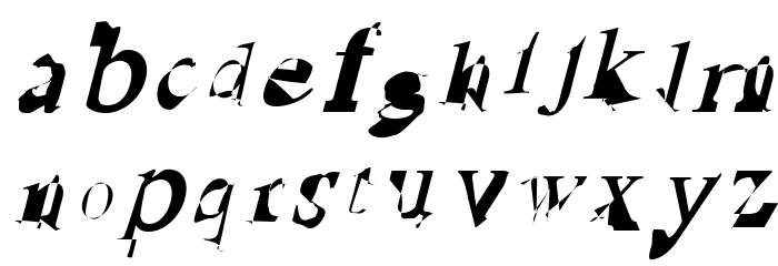Ruined Serif Italic Font LOWERCASE