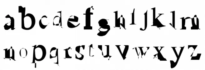 Ruined Serif Schriftart Kleinbuchstaben