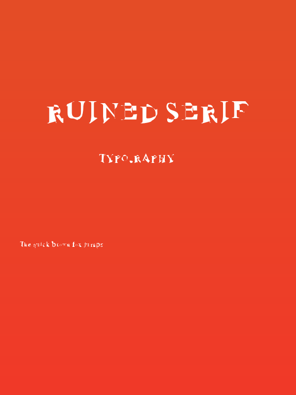 Ruined Serif Poster
