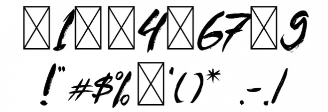 Rujack Font OTHER CHARS