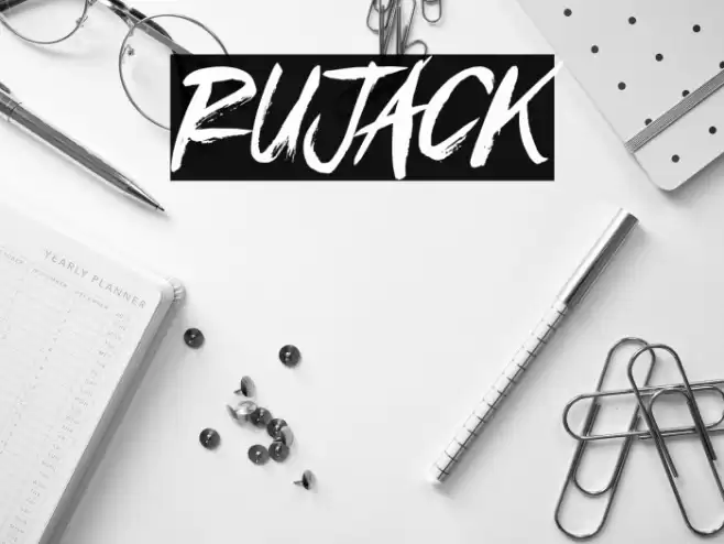 Rujack Font examples