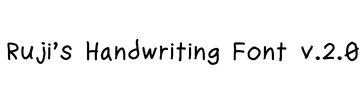 Ruji's Handwriting Font v.2.0 Шрифта