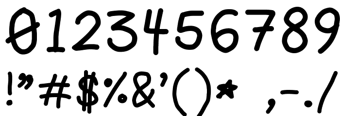 Ruji's Handwriting Font v.2.0 Font OTHER CHARS