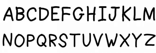 Ruji's Handwriting Font v.2.0 フォント 大文字