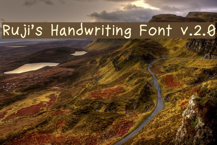 Ruji's Handwriting Font v.2.0 Font examples