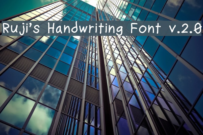 Ruji's Handwriting Font v.2.0 Font examples