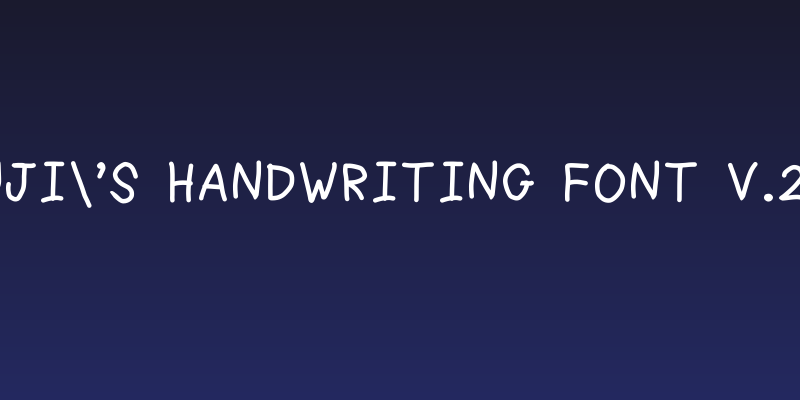 Ruji's Handwriting Font v.2.0 Social Header