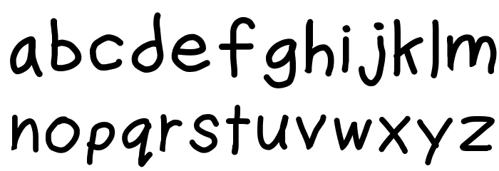 Ruji's Handwriting Font v.2.0 Font LOWERCASE