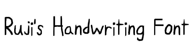 Ruji's Handwriting Font  Frei Schriftart Herunterladen