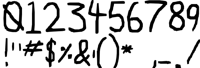 Ruji's Handwriting Font Font OTHER CHARS