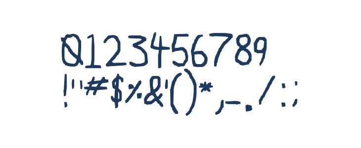 Ruji's Handwriting Font Other Characters