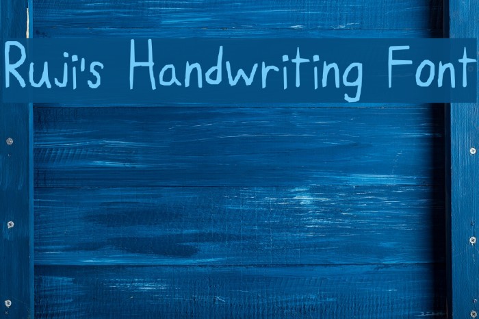 Ruji's Handwriting Font Example 1