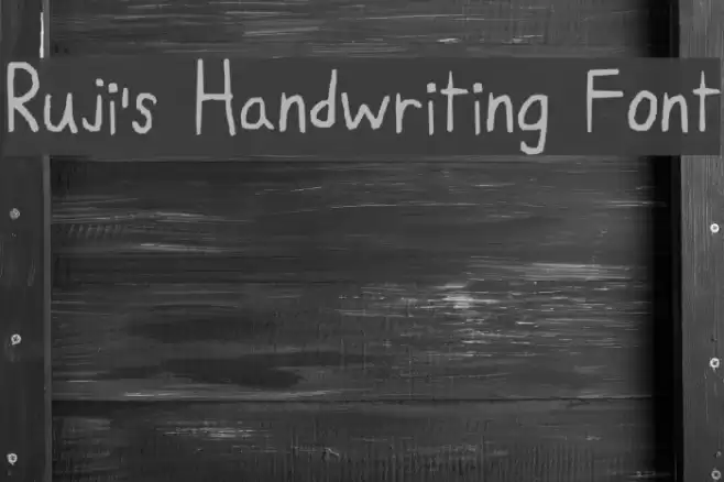 Ruji's Handwriting Font Font examples