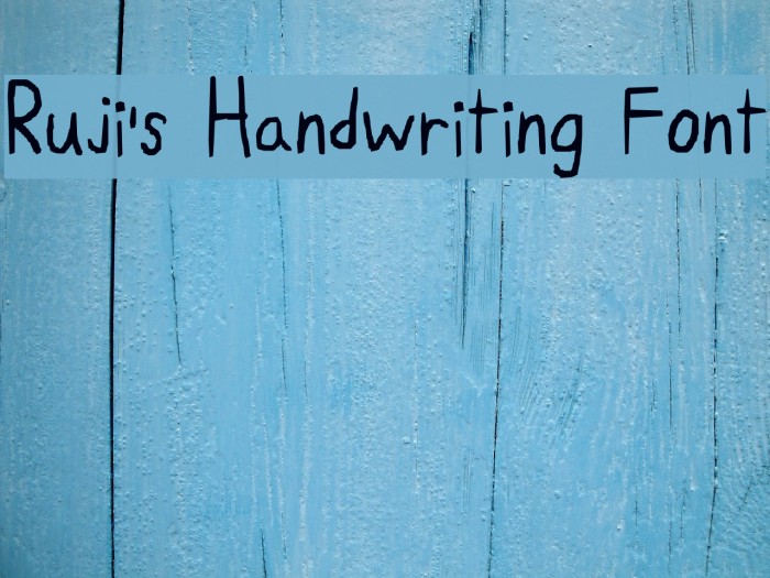 Ruji's Handwriting Font Example 2