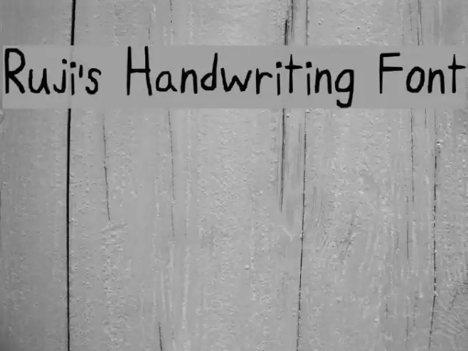 Ruji's Handwriting Font Font examples