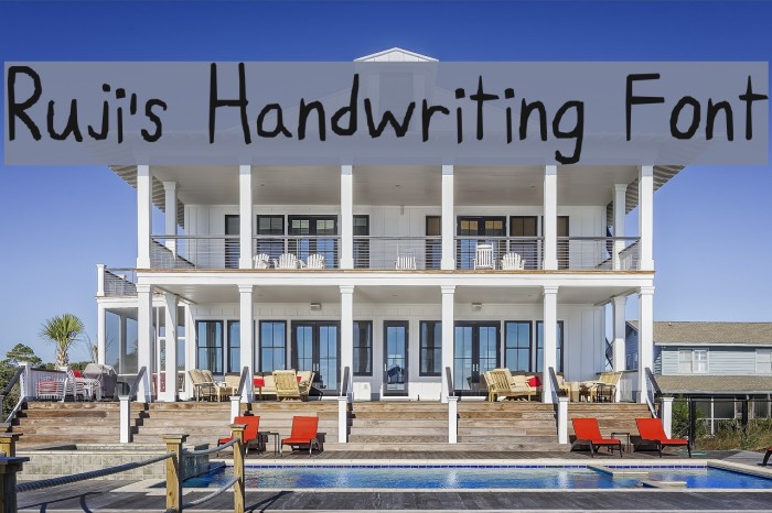 Ruji's Handwriting Font Example 3