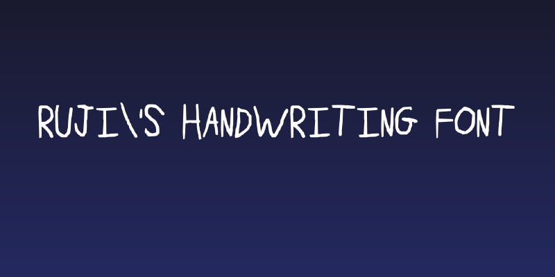 Ruji's Handwriting Font Social Header