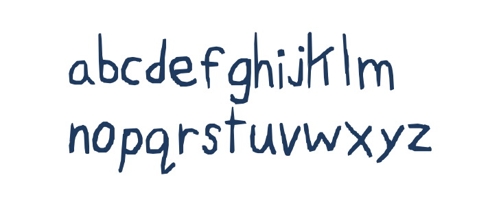 Ruji's Handwriting Font Lowercase