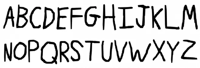 Ruji's Handwriting Font Schriftart Groß