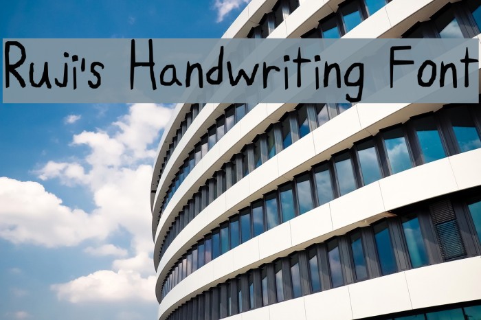 Ruji's Handwriting Font Font examples