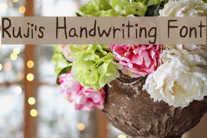 Ruji's Handwriting Font Font examples