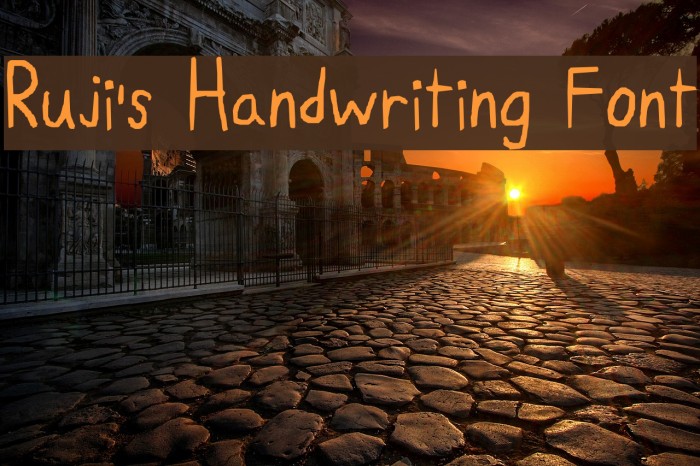 Ruji's Handwriting Font Font examples