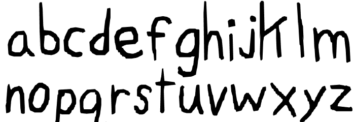 Ruji's Handwriting Font Font LOWERCASE