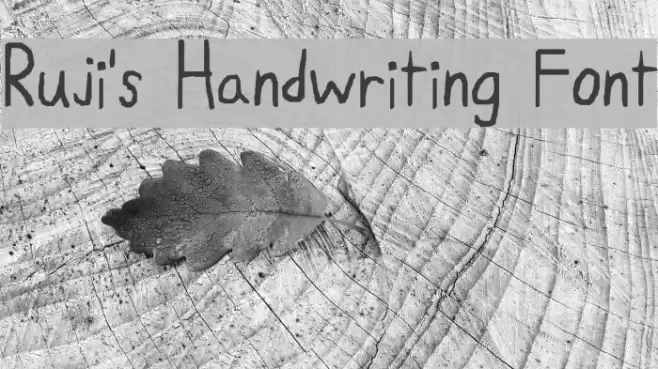 Ruji's Handwriting Font Font examples