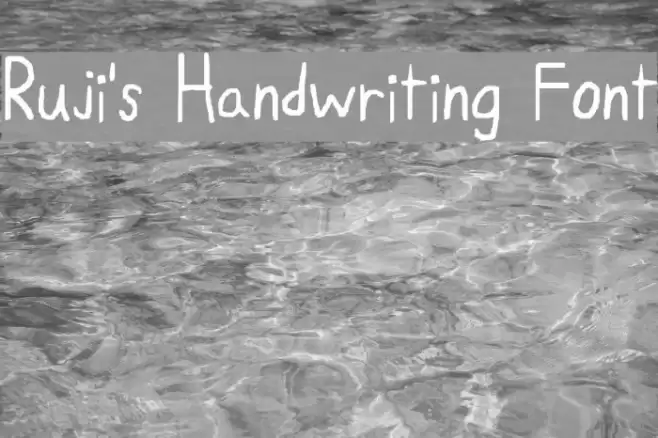 Ruji's Handwriting Font Font examples