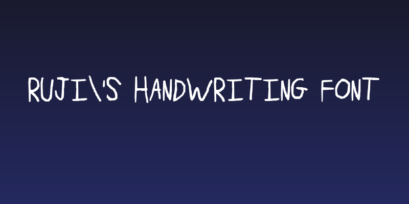 Ruji's Handwriting Font Social Header