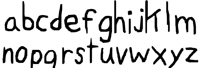 Ruji's Handwriting Font Font LOWERCASE