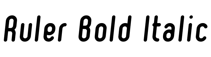 Ruler Bold Italic Font