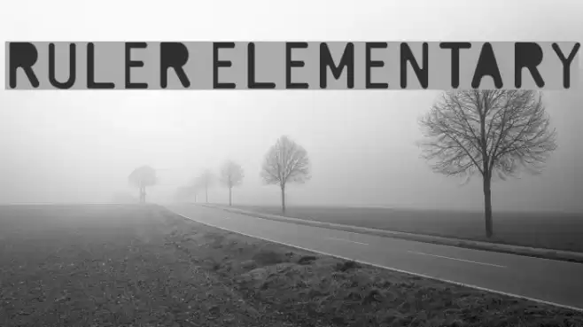 Ruler Elementary Font examples