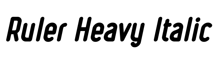 Ruler Heavy Italic फ़ॉन्ट