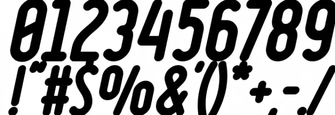 Ruler Heavy Italic Font OTHER CHARS