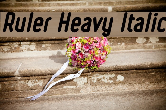 Ruler Heavy Italic फ़ॉन्ट examples