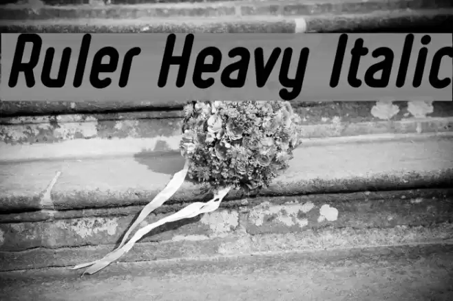 Ruler Heavy Italic Font examples