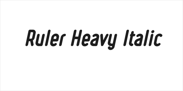 Ruler Heavy Italic Logo