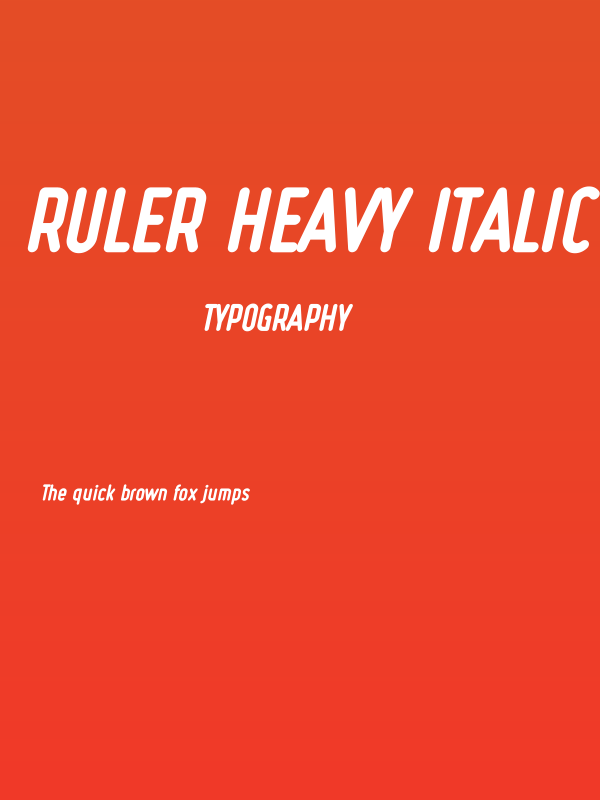 Ruler Heavy Italic Poster